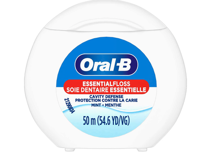Oral-B - EssentialFloss Cavity Defense Dental Floss, Mint | 50 m