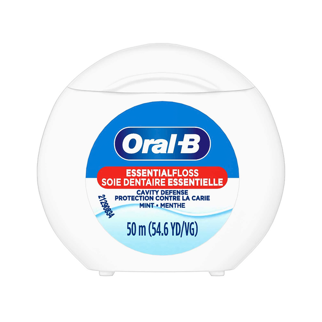 Oral-B - EssentialFloss Cavity Defense Dental Floss, Mint | 50 m