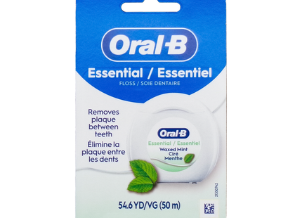 Oral-B - EssentialFloss Cavity Defense Dental Floss, Mint | 50 m