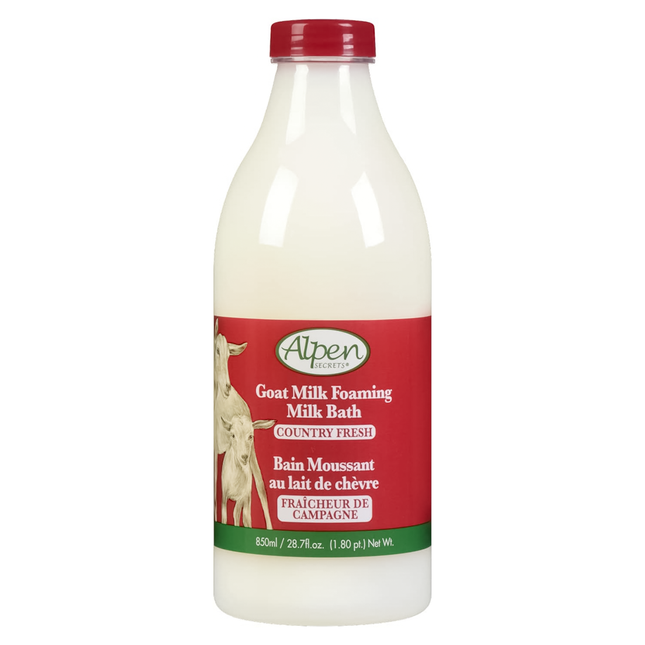 Alpen Secrets - Goat Milk Foaming Milk Bath, Country Fresh | 850 mL