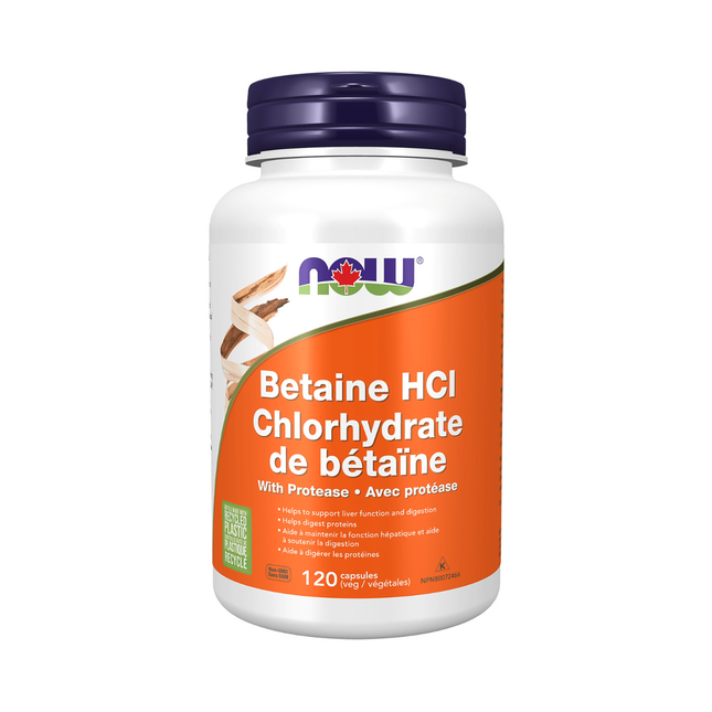 NOW - Bétaïne HCl | 120 capsules