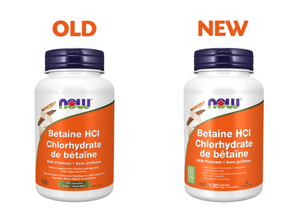 NOW - Bétaïne HCl | 120 capsules