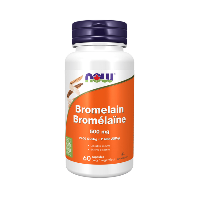 NOW - Bromelain 500 mg | 60 Veg Capsules