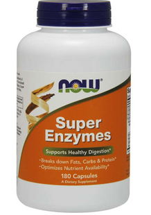 NOW Super Enzymes DIgestive Enzymes | 180 Capsules