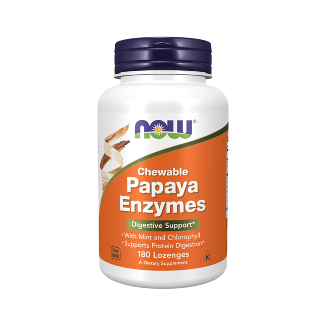 NOW - Papaya Enzyme Chewable | 180 Lozenges