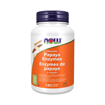 NOW - Papaya Enzyme Chewable Lozenges | 180 Lozenges
