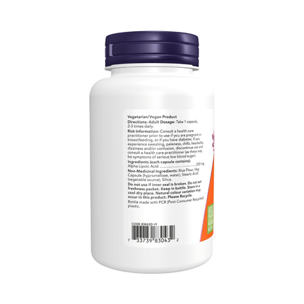 NOW - Alpha Lipoic Acid 250 mg | 120 Veg Capsules
