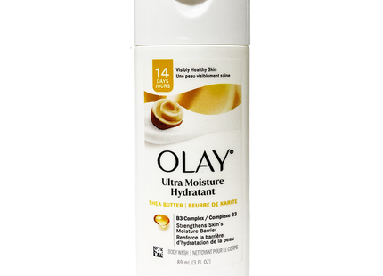 Olay - Nettoyant pour le corps au beurre de karité ultra hydratant - Format voyage | 89 ml