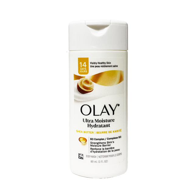Olay - Nettoyant pour le corps au beurre de karité ultra hydratant - Format voyage | 89 ml