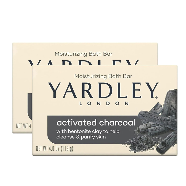 Yardley - Barre de savon au charbon actif | 2 barres