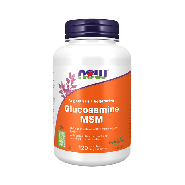 NOW - Vegetarian Glucosamine & MSM | 120 Veg Capsules