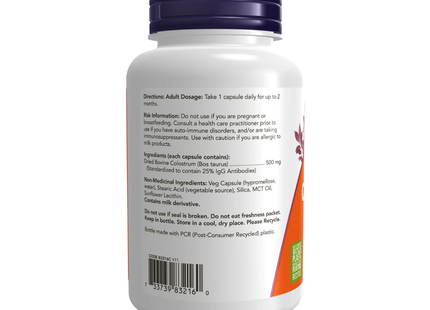 NOW - Colostrum 500 mg | 120 Veg Capsules