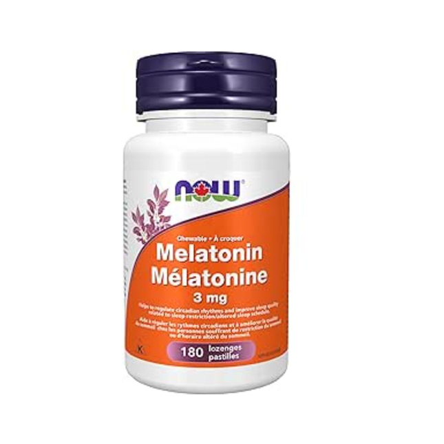 NOW - Melatonin 3 mg+ B-6 Peppermint Chew | 180 Chew