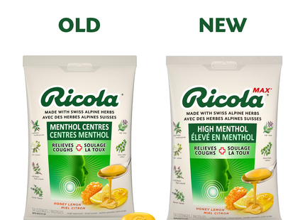 Ricola - Pastilles extra-fortes au menthol, miel citron | 34 pastilles