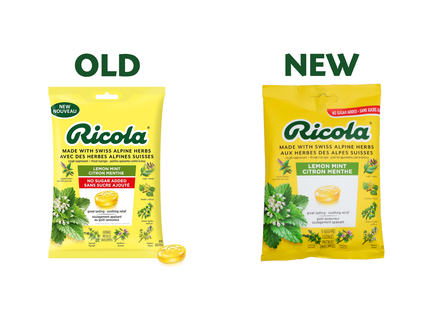 Ricola - Lemon Mint, No Sugar Added | 19 Wrapped Lozenges