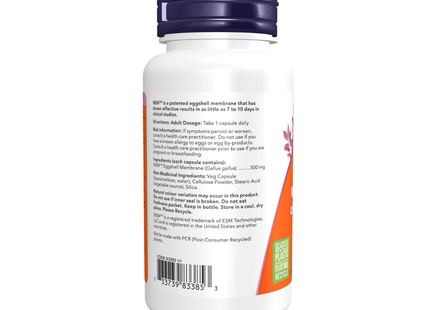 NOW - Eggshell Membrane NEM 500 mg | 60 Veg Capsules