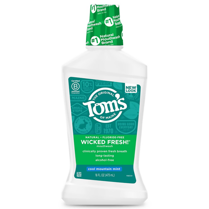 Tom's - Rince-bouche Wicked Fresh - Menthe fraîche des montagnes | 473 ml