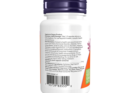 NOW - Mélatonine 5 mg | 60 capsules
