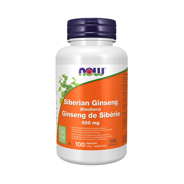 NOW - Siberian Ginseng 500 mg | 100 Capsules