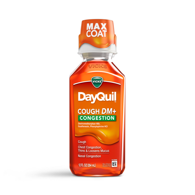 Vicks DayQuil Cough Suppressant Syrup - Tropical Blend Flavour | 354 ml