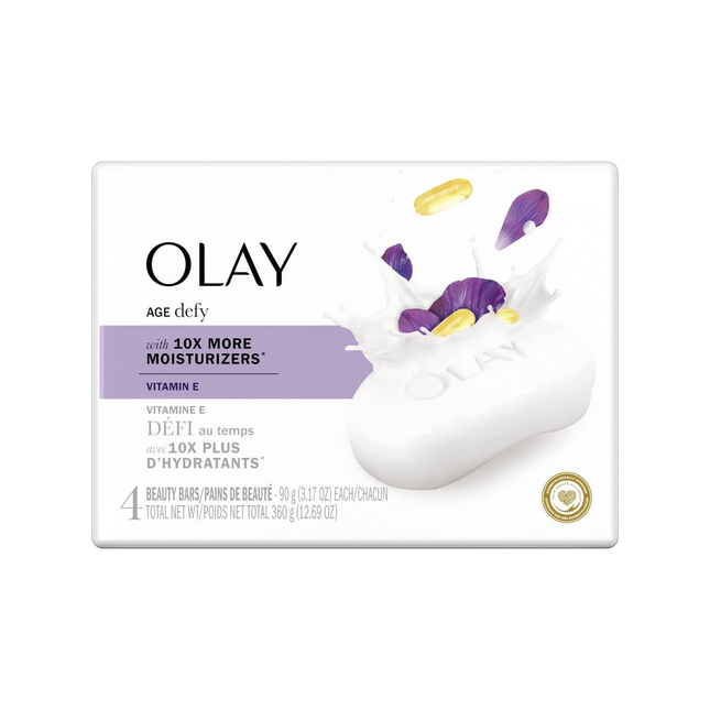 Olay - Cleansing Vitamin E - Bar Soap | 4 Bars X 90 g