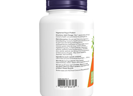 NOW - Griffe de chat 500 mg | 100 gélules