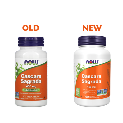 NOW - Cascara Sagrada 450 mg | 100 Veg Capsules