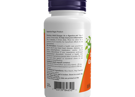 NOW - Griffe du Diable Racine 6:1 500 mg | 100 Gélules Végétales