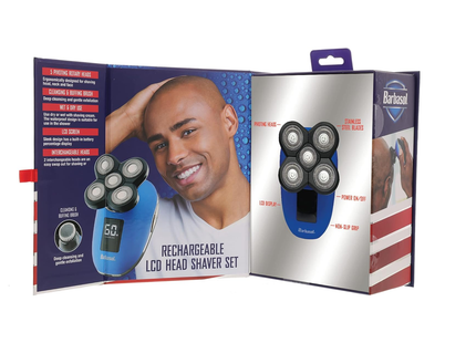 Barbasol - Rechargeable LCD Head Shaver Set