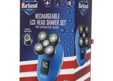 Barbasol - Rechargeable LCD Head Shaver Set