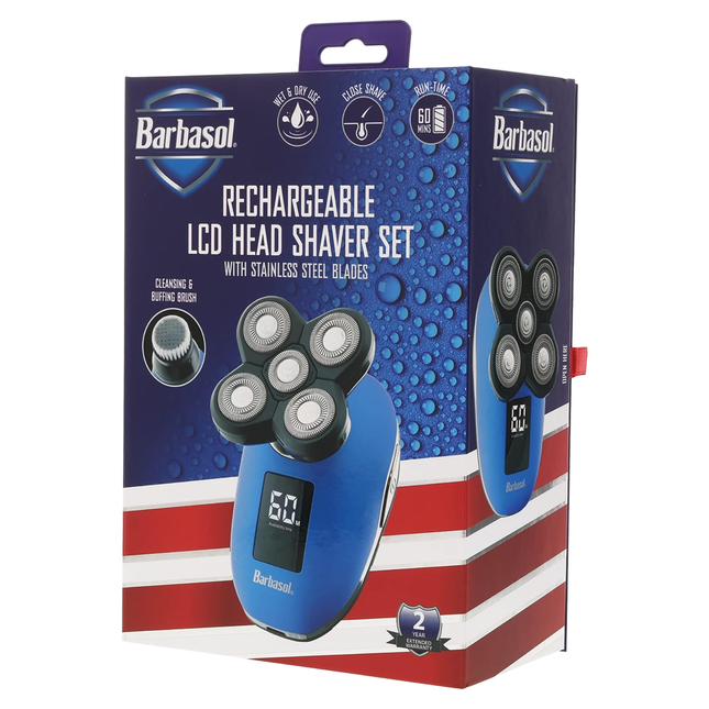 Barbasol - Rechargeable LCD Head Shaver Set