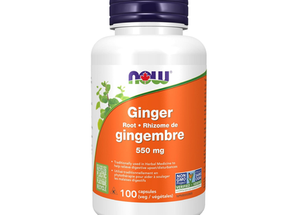 NOW - Ginger Root 550 mg | 100 Veg Capsules