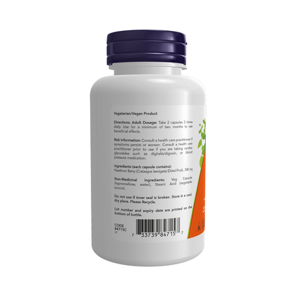NOW - Hawthorn Berry 540 mg | 100 Veg Capsules
