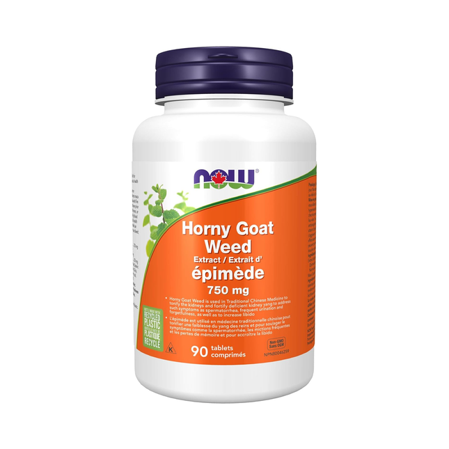 NOW - Horny Goat Weed 750 mg | 90 Tablets