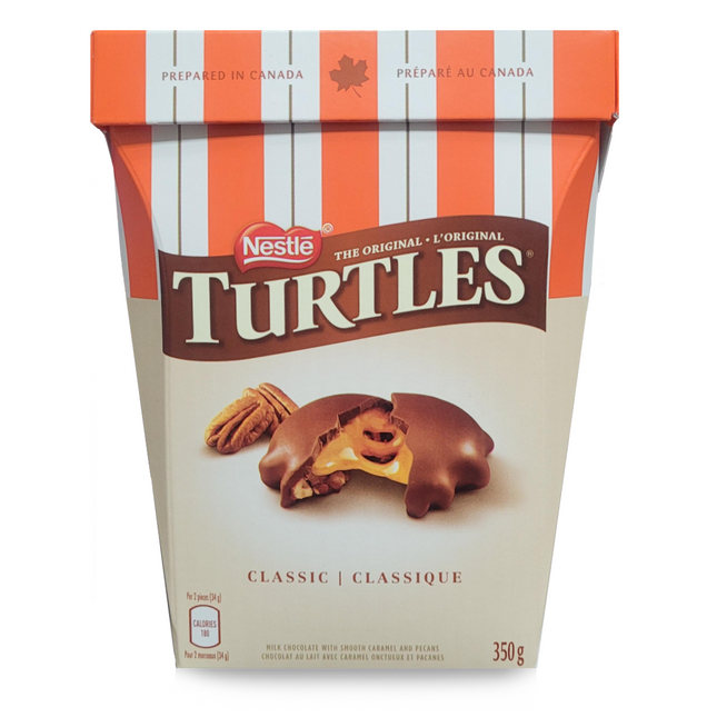 Nestlé - Turtles Classic - Chocolat au lait fourré au caramel onctueux et aux noix de pécan | 350 g