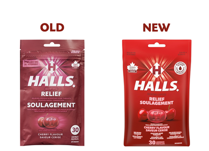 Halls - Relief Mentho-Lyptus Lozenges, Cherry | 30 Lozenges