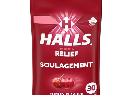 Halls - Pastilles mentho-lyptus à saveur de cerise | 30 pastilles