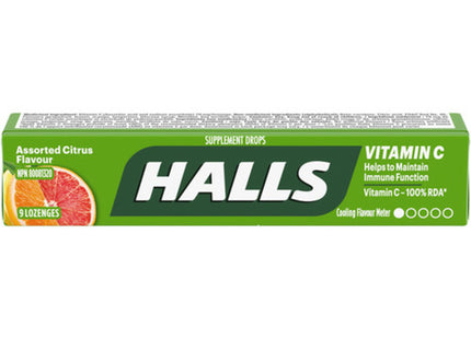 Halls - Vitamine C - Saveurs d'agrumes assorties | 9 pastilles