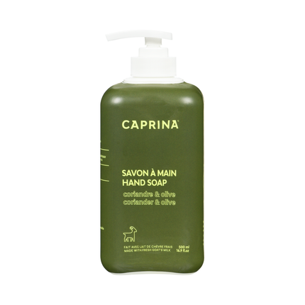 Caprina - Savon pour les mains, coriandre et olive | 500 ml