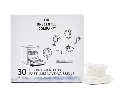 The Unscented Co. - Ecodesigned Dish Tabs Unscented | 30 Tabs