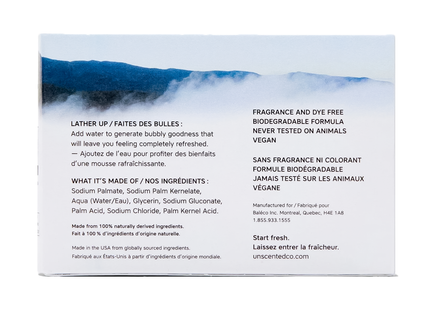 The Unscented Co. - Soap Bar - Vegetable Glycerin | 120 g