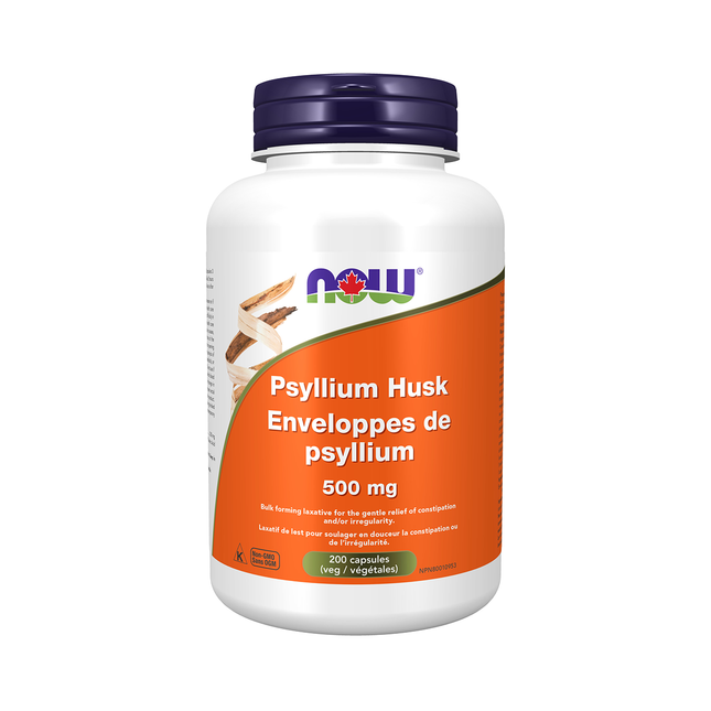 NOW - Coque de psyllium 500 mg | 200 Gélules