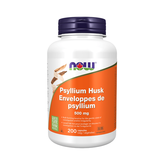 NOW - Coque de psyllium 500 mg | 200 Gélules