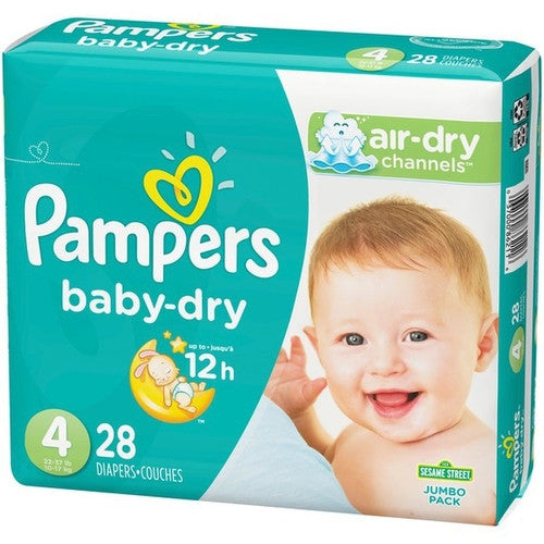 Pampers Baby-Dry Diapers - Size 4 | 28 Diapers