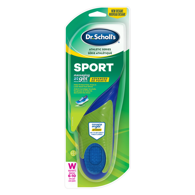 Dr. Scholl's - Semelles intérieures en gel massant pour le sport | Femmes 6-10 ans