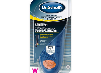 Dr. Scholl's - Orthèses anti-douleur pour les douleurs de la voûte plantaire pour femmes 6-10 | 1 paire