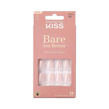 Kiss - Vernis à ongles TruNude Bare But Butter BN01C, court | 28 ongles