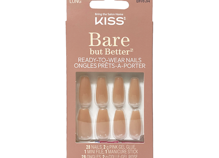 Kiss - Bare But Butter Ready-To-Wear Nails BN03A, Long | 28 Nails