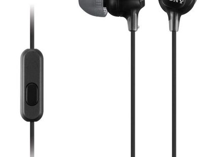 Sony - In Ear Headphones with Microphone - MDREX15AP Black | 1 Pair