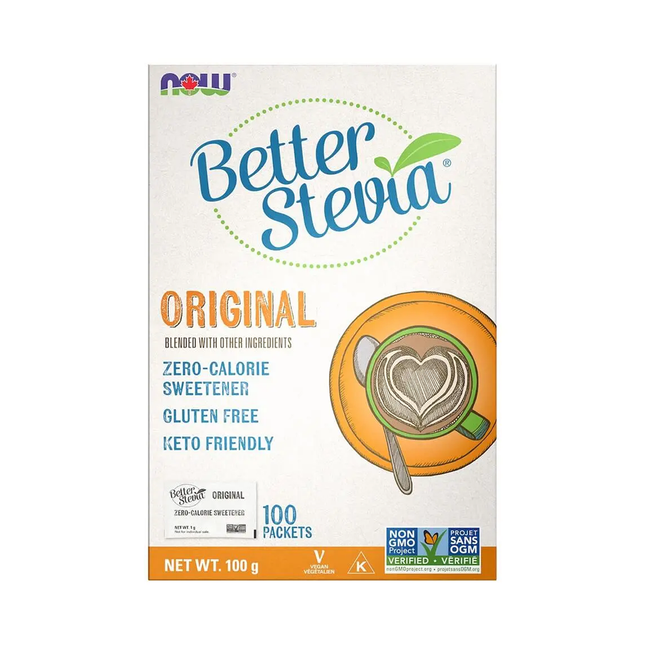 NOW - Better Stevia - Édulcorant original sans calories | 1 g x 100 sachets
